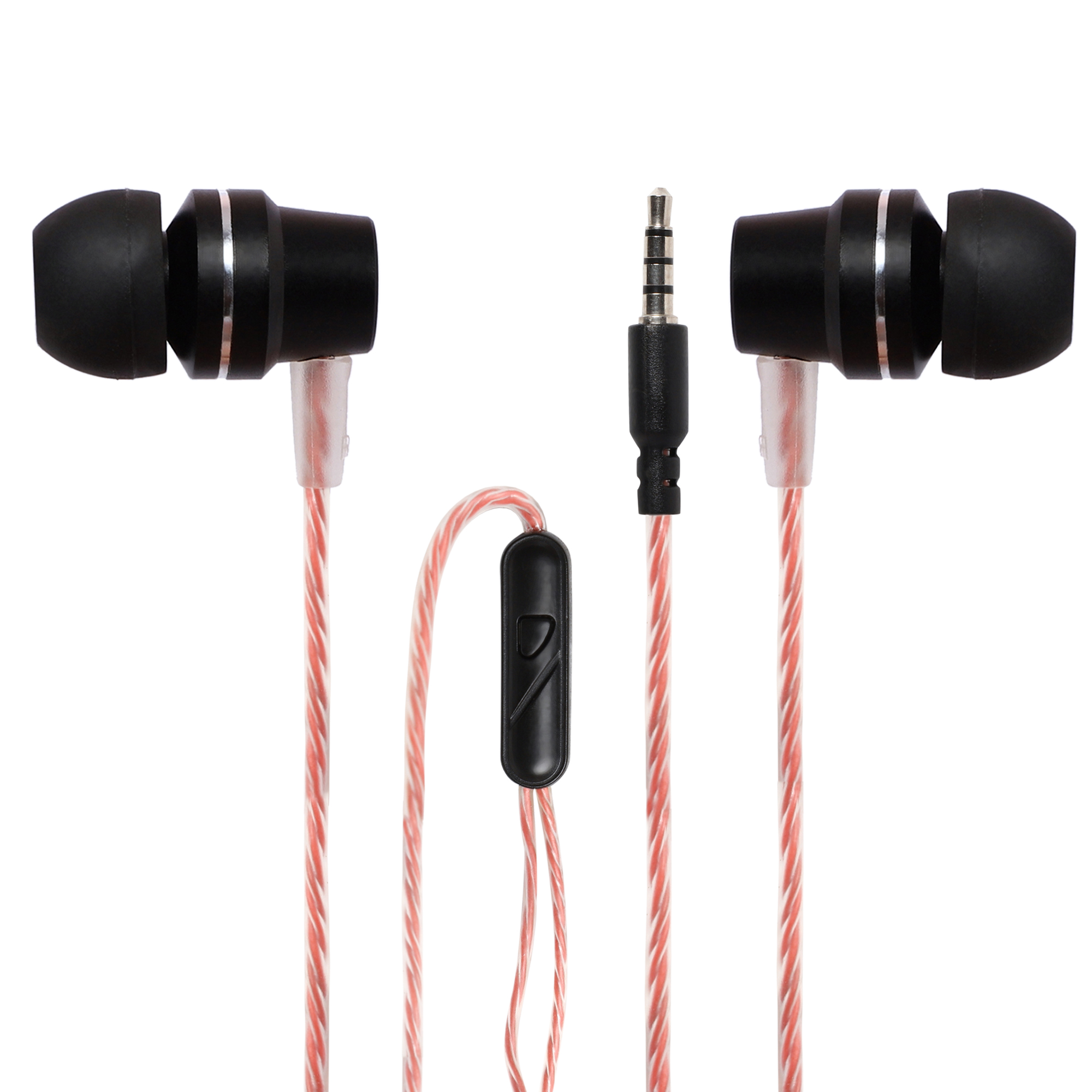 High Quality Hands free Headphone Earphone with Mic 3.5 MM Jack for all Mobiles, Latest Androids, Laptops, Dolby Digital Stereo Effect - Black & White Color